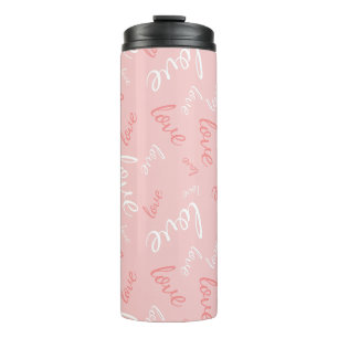 Roze Liefde Script Handgeschreven Typografie Roman Thermosbeker