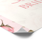  roze liefde shack verloofde Vrijgezellenfeest Poster (Hoek)