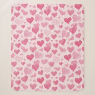 Roze liefde sherpa deken