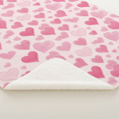 Roze liefde sherpa deken (3/4)