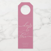 Roze Liefde Signature Feestviering Flessenhanger (Voorkant)