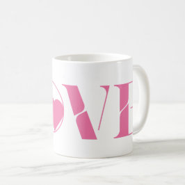 Roze Liefde Tekst Valentijnsdag Koffiemok