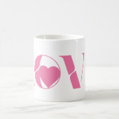 Roze Liefde Tekst Valentijnsdag Koffiemok (Center)