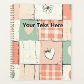 Roze Liefde Vlinder Aardbei Schattig Chic Planner (Voorkant)