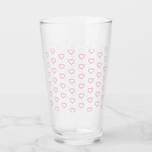 Roze liefde - Voeg je kleuren toe - Hart Glas