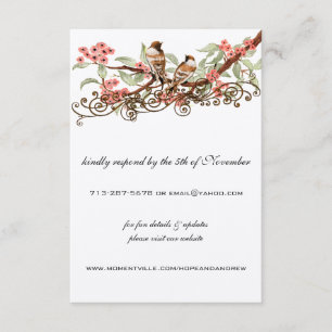 Roze Liefde Vogel  Behuizing Website Kaarten