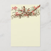 Roze Liefde Vogel  Behuizing Website Kaarten (Achterkant)