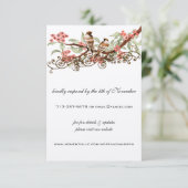 Roze Liefde Vogel  Behuizing Website Kaarten (Staand voorkant)