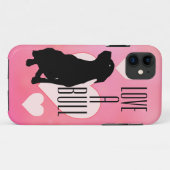 Roze liefde voor bull Pitbull Phone Case (Achterkant (horizontaal))