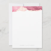 Roze liefde voor moderne, eenvoudige bruiloft kaart (Achterkant)