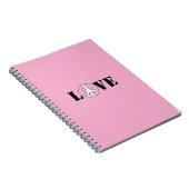 Roze Liefde Vrede Harten Chic Notitieboek (Rechterzijde)