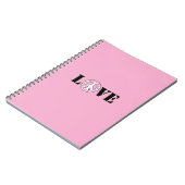 Roze Liefde Vrede Harten Chic Notitieboek (Linkerzijde)