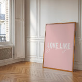 Roze liefde zoals Jezus christelijk Poster