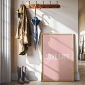 Roze liefde zoals Jezus christelijk Poster