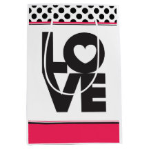 Roze Liefde Zwarte Stippen Gift Bag