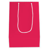Roze Liefde Zwarte Stippen Gift Bag Medium Cadeauzakje (Achterkant)