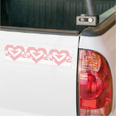 Roze liefdesafbeelding, roze bumpersticker (Op Truck)