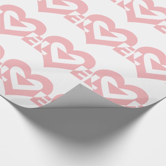 Roze liefdesafbeelding, roze cadeaupapier (Hoek)