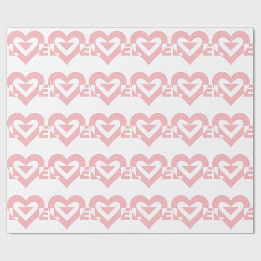 Roze liefdesafbeelding, roze cadeaupapier (Vlak)