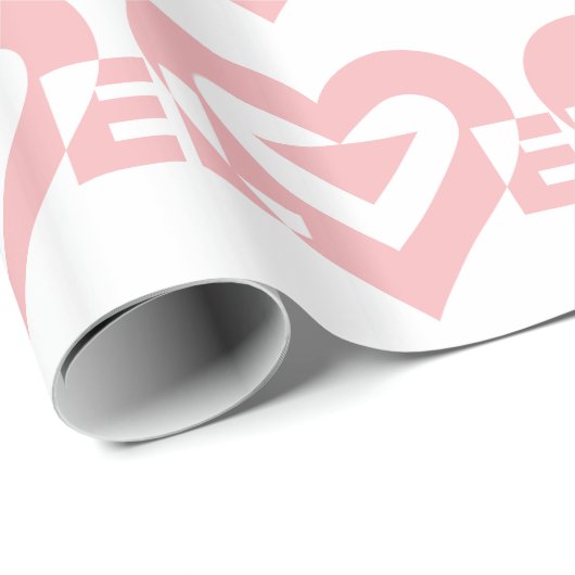 Roze liefdesafbeelding, roze cadeaupapier (Rol Hoek)