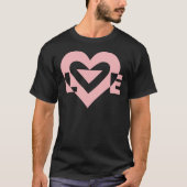 Roze liefdesafbeelding, roze t-shirt (Voorkant)