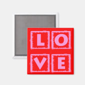 Roze liefdesbox magneet (Voorkant / Achterkant)