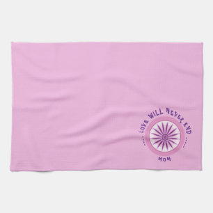 ROZE LIEFDESCADEAU VOOR MOEDER, MOEDERDAG, VERJAAR THEEDOEK
