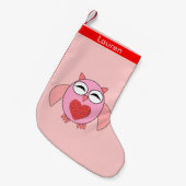 Roze liefdeshart - Aangepaste kerststop Kleine Kerstsok (Voorkant (Hangend))