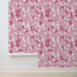 roze liefdeshart behang