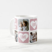 Roze liefdeshart Foto Best Grandma Ever Mok (Voorkant links)