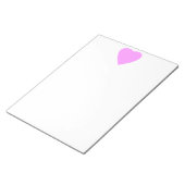 Roze liefdeshart op wit. notitieblok (Schuin)