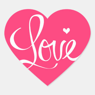 Roze Liefdeshart Sticker