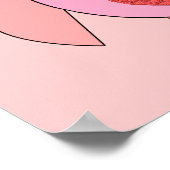 Roze Liefdeshart Uil Poster (Hoek)