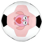 Roze Liefdeshart Uil Voetbal (Gedraaid)