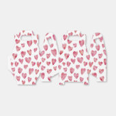 Roze Liefdeshart Waterverf Patroon Bedankdoosjes (Uitgevouwen)
