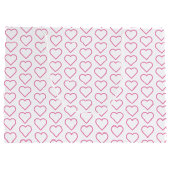 Roze liefdesharten Gift Bag Groot Cadeauzakje (Achterkant)