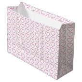 Roze liefdeshartjes cadeautas (Voorkant Gekanteld)