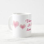 Roze Liefdeshartjes Koffiemok (Voorkant links)