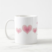 Roze Liefdeshartjes Koffiemok (Links)