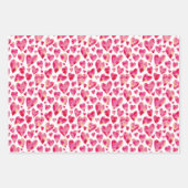 Roze liefdeshartpatroon inpakpapier vel (Voorkant)