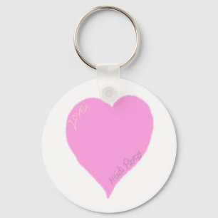 roze liefdeshartritme sleutelhanger