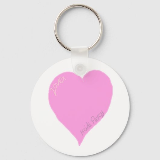 roze liefdeshartritme sleutelhanger (Voorkant)