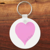 roze liefdeshartritme sleutelhanger (Voorkant)