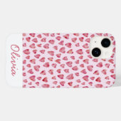 Roze liefdeshartritme waterverf Case-Mate iPhone case (Achterkant (horizontaal))