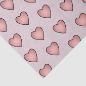 Roze liefdeshartspatroon tissuepapier (Detail)