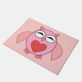 Roze liefdeshartswand van deurmat (Schuin)