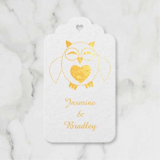 Roze liefdeshartswond Aangepaste bruiloft Cadeaulabels (Voorkant)