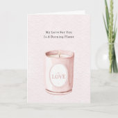 Roze liefdeskaars kaart (Voorkant)