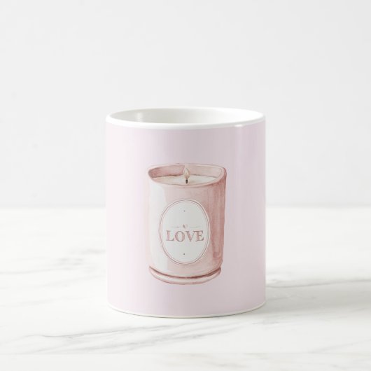 Roze Liefdeskaars Koffiemok (Center)