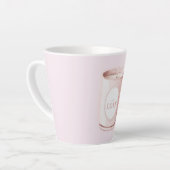 Roze liefdeskaars latte mok (Linkerhoek)